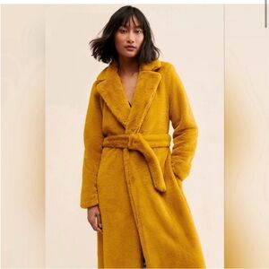 NWOT FREE PEOPLE Hutch sunny Faux Fur Coat small